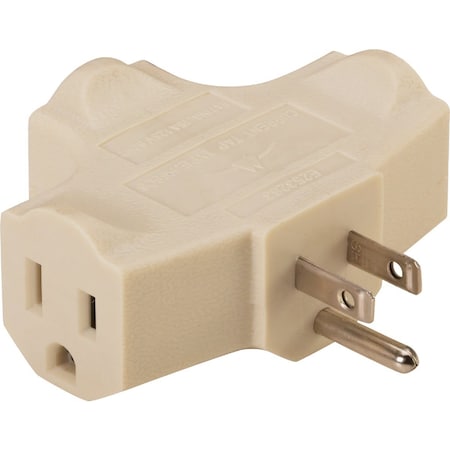 All-Source Beige 15A 3-Outlet Tap LA-24-B